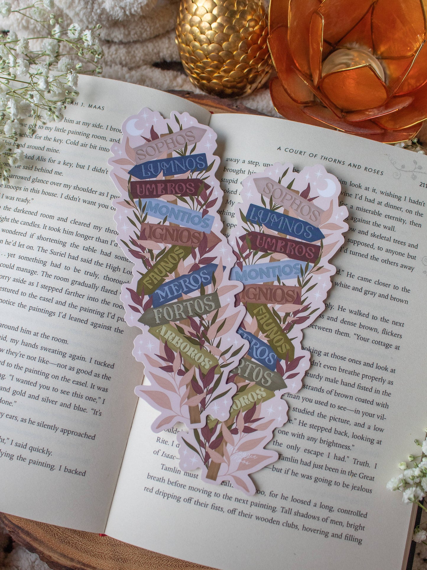 Emarion Location Sign Die-Cut Bookmark | Everflame Smitten Booktique