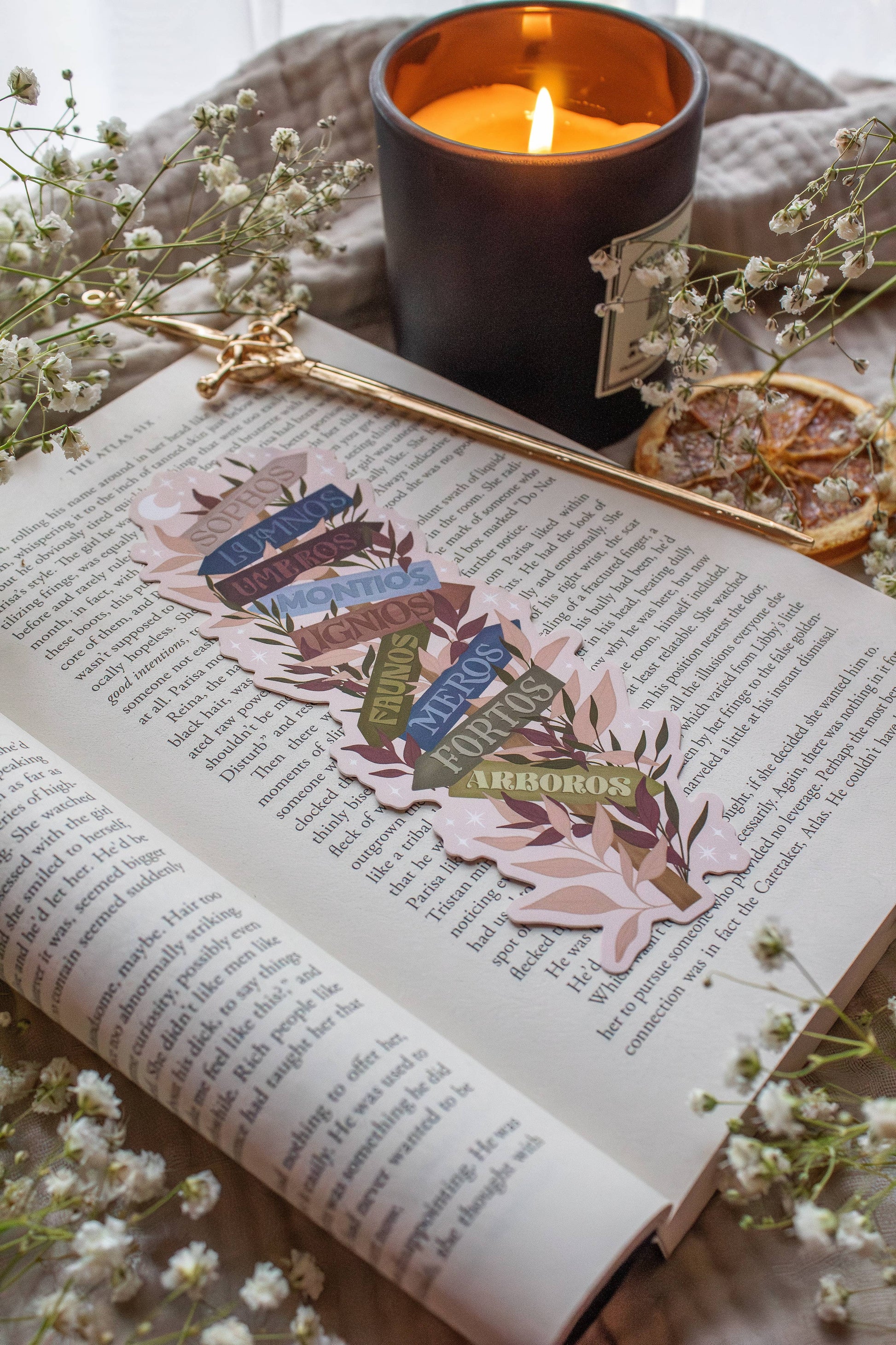 Emarion Location Sign Die-Cut Bookmark | Everflame Smitten Booktique