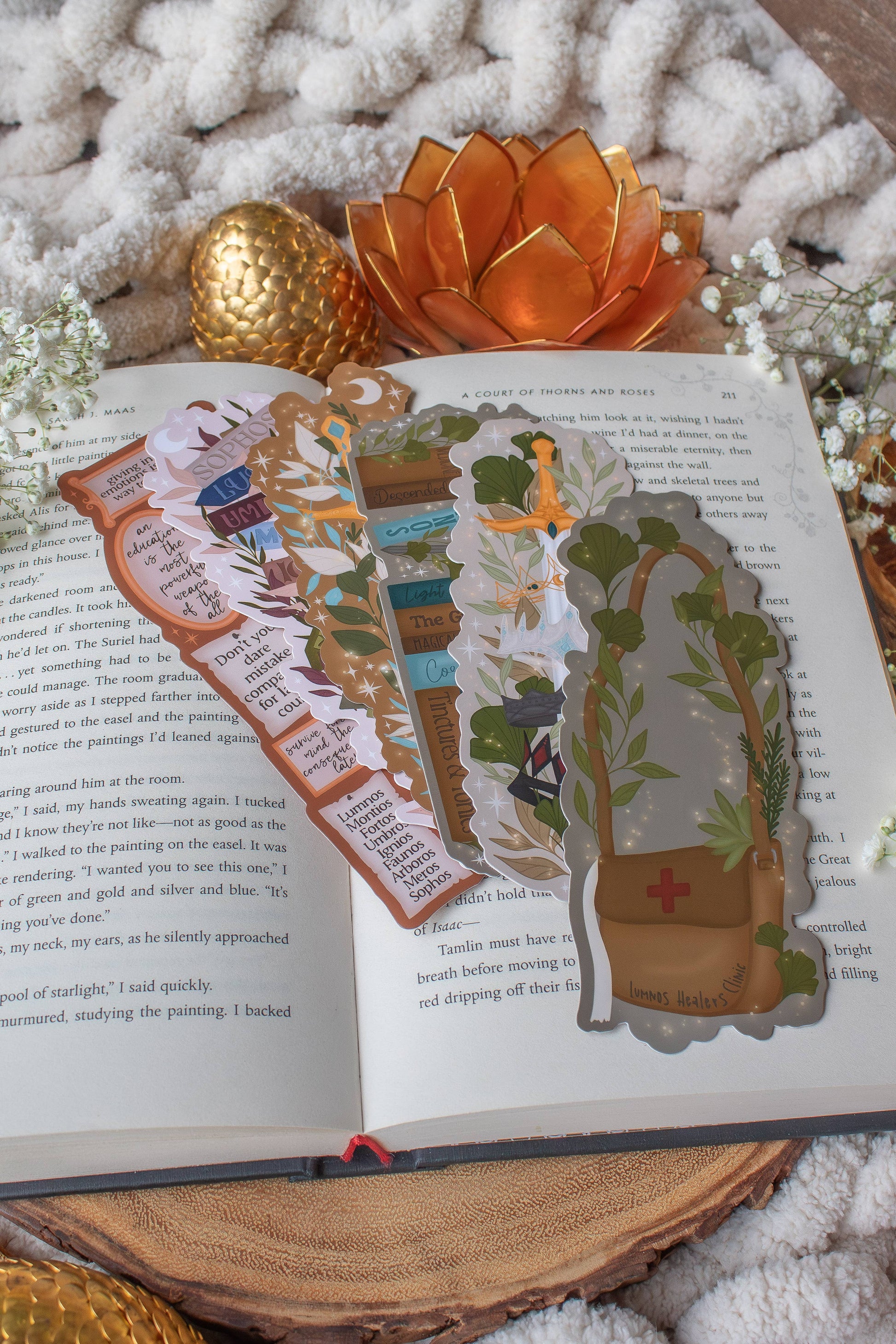 Emarion Location Sign Die-Cut Bookmark | Everflame Smitten Booktique