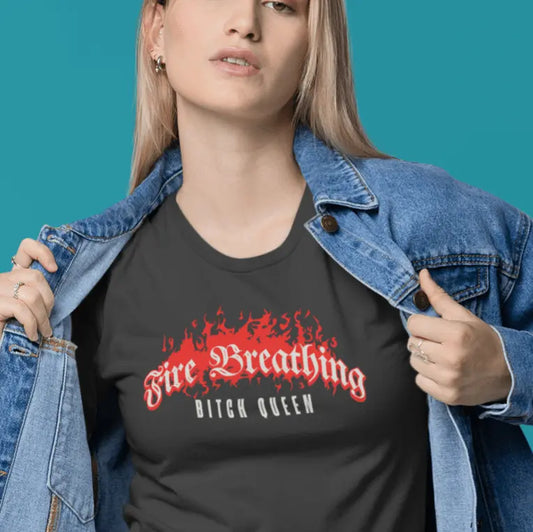 Fire Breathing Bitch Queen T-Shirt – Aelin Galathynius Inspired Tee Offbeat Opulence