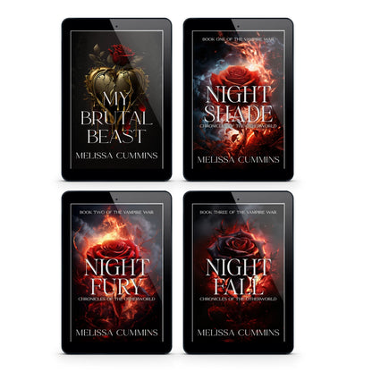 Four book covers of ebooks by Melissa Cummins on a white background.