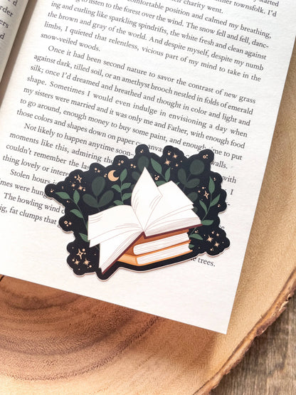 Meaggie Moos - Magical Open Book Bookish Waterproof Vinyl Sticker The Secret Garden Bookery