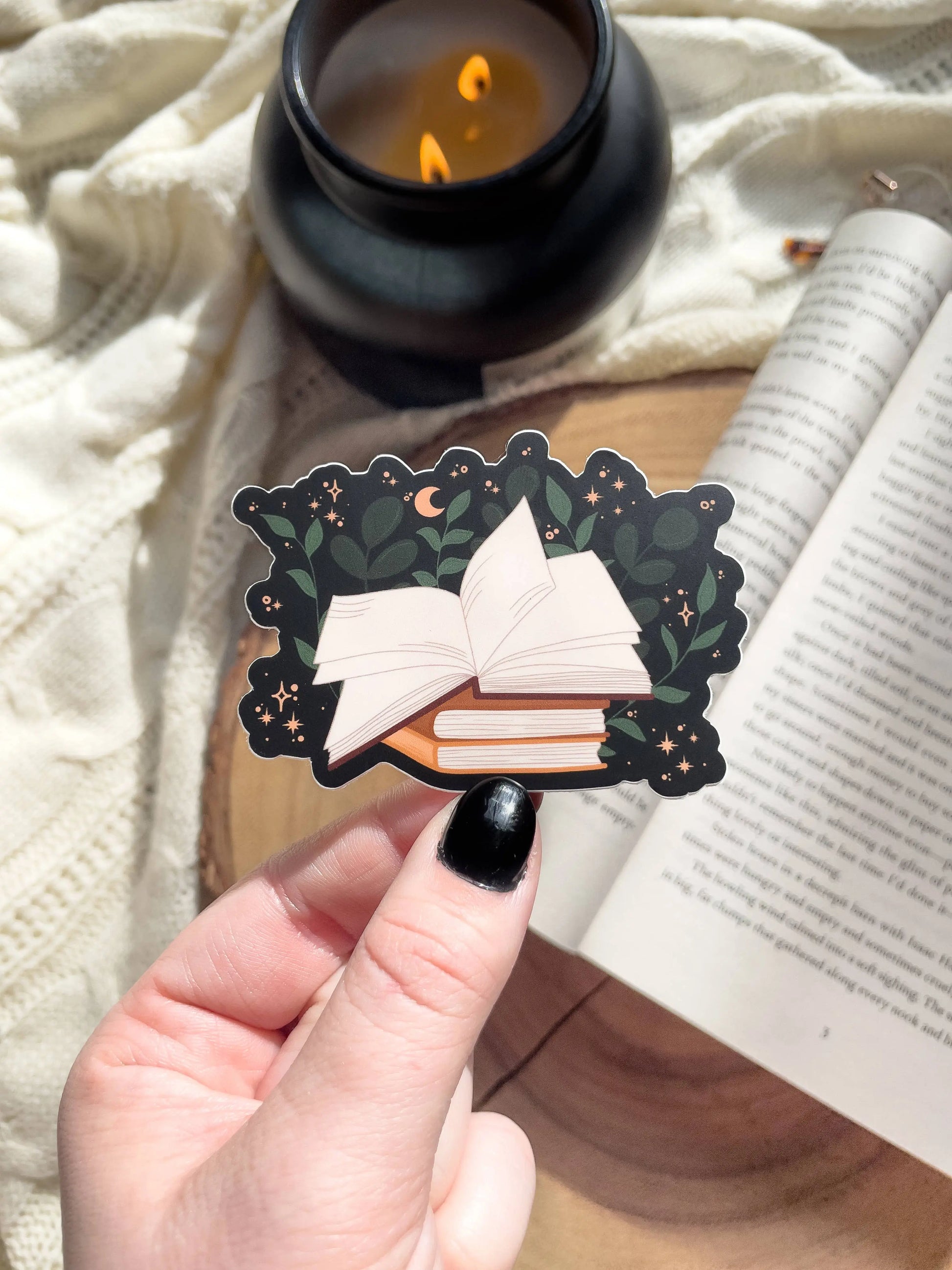Meaggie Moos - Magical Open Book Bookish Waterproof Vinyl Sticker The Secret Garden Bookery