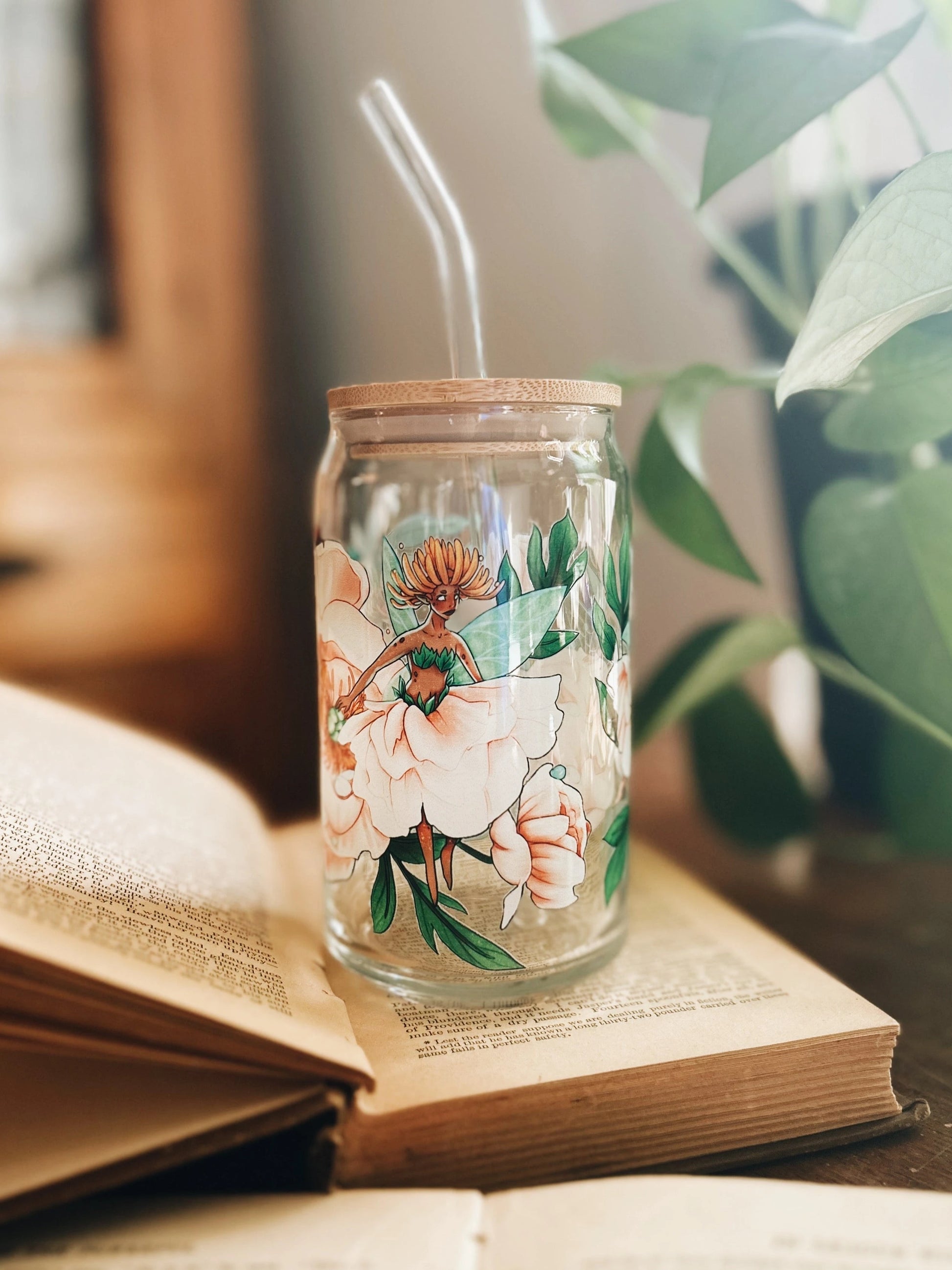 Peony Fey Glass Fablewood Goods