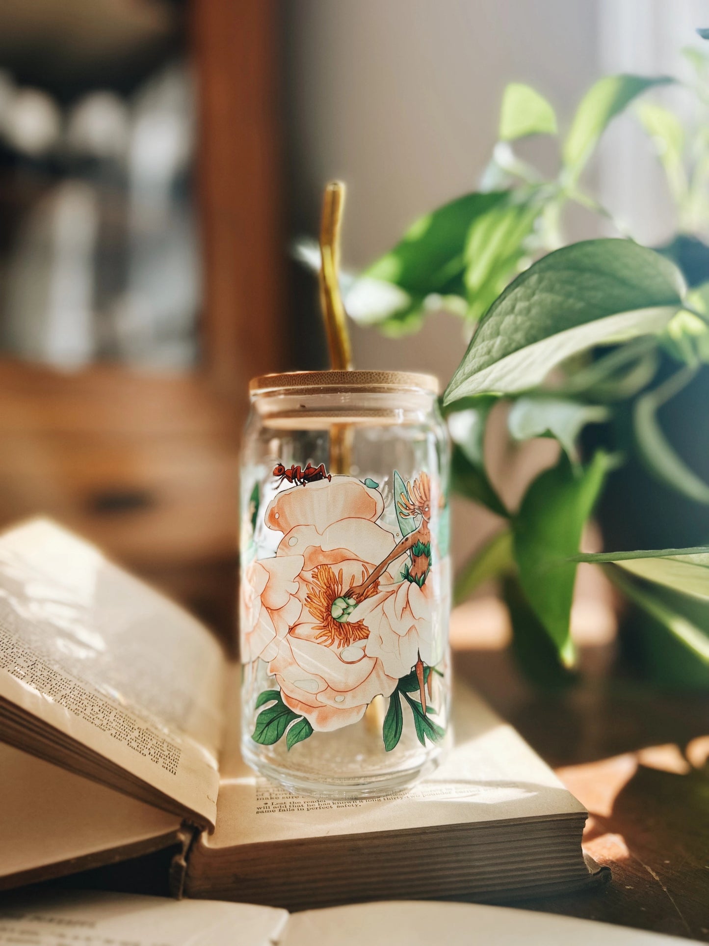 Peony Fey Glass Fablewood Goods