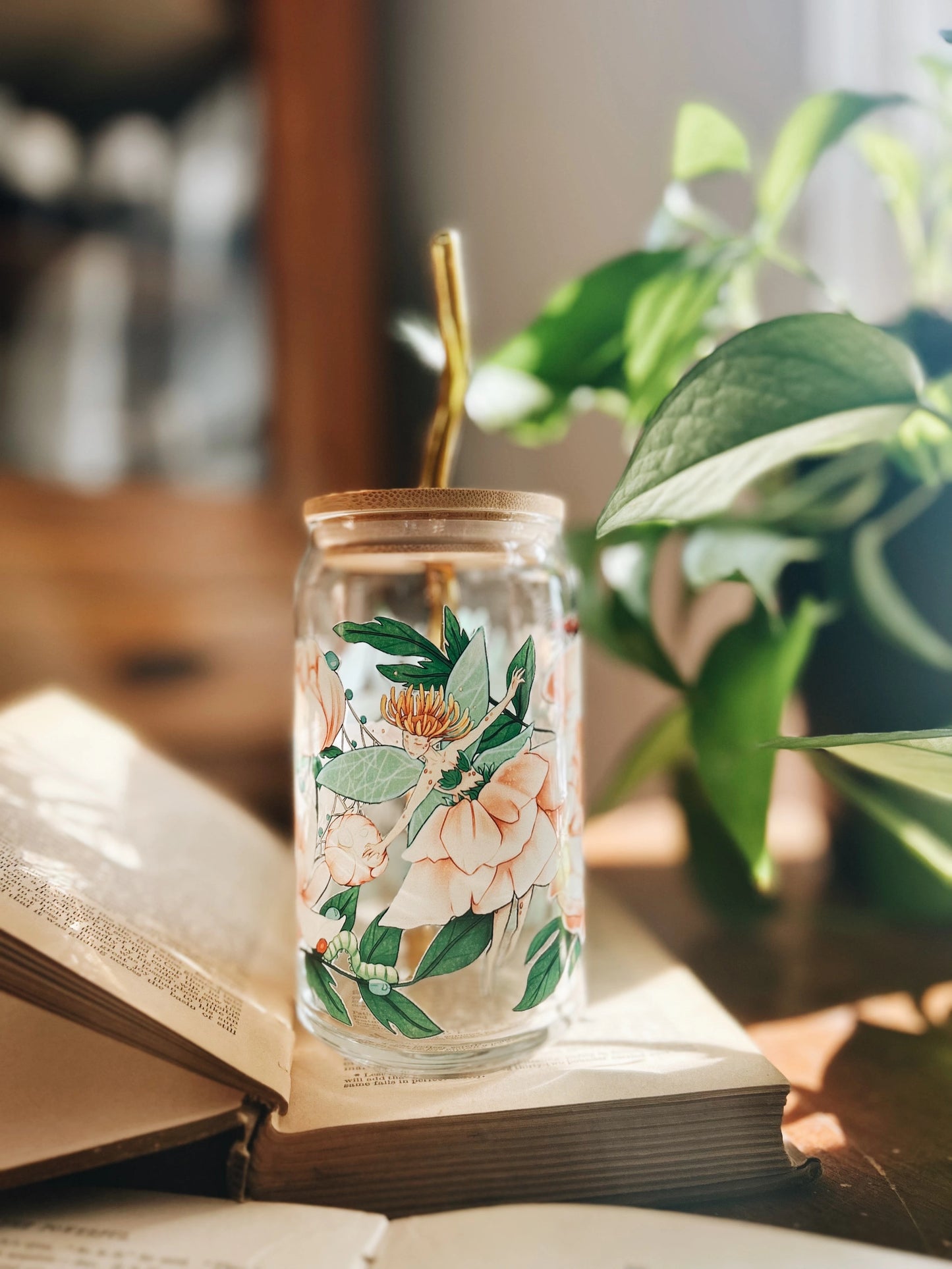 Peony Fey Glass Fablewood Goods