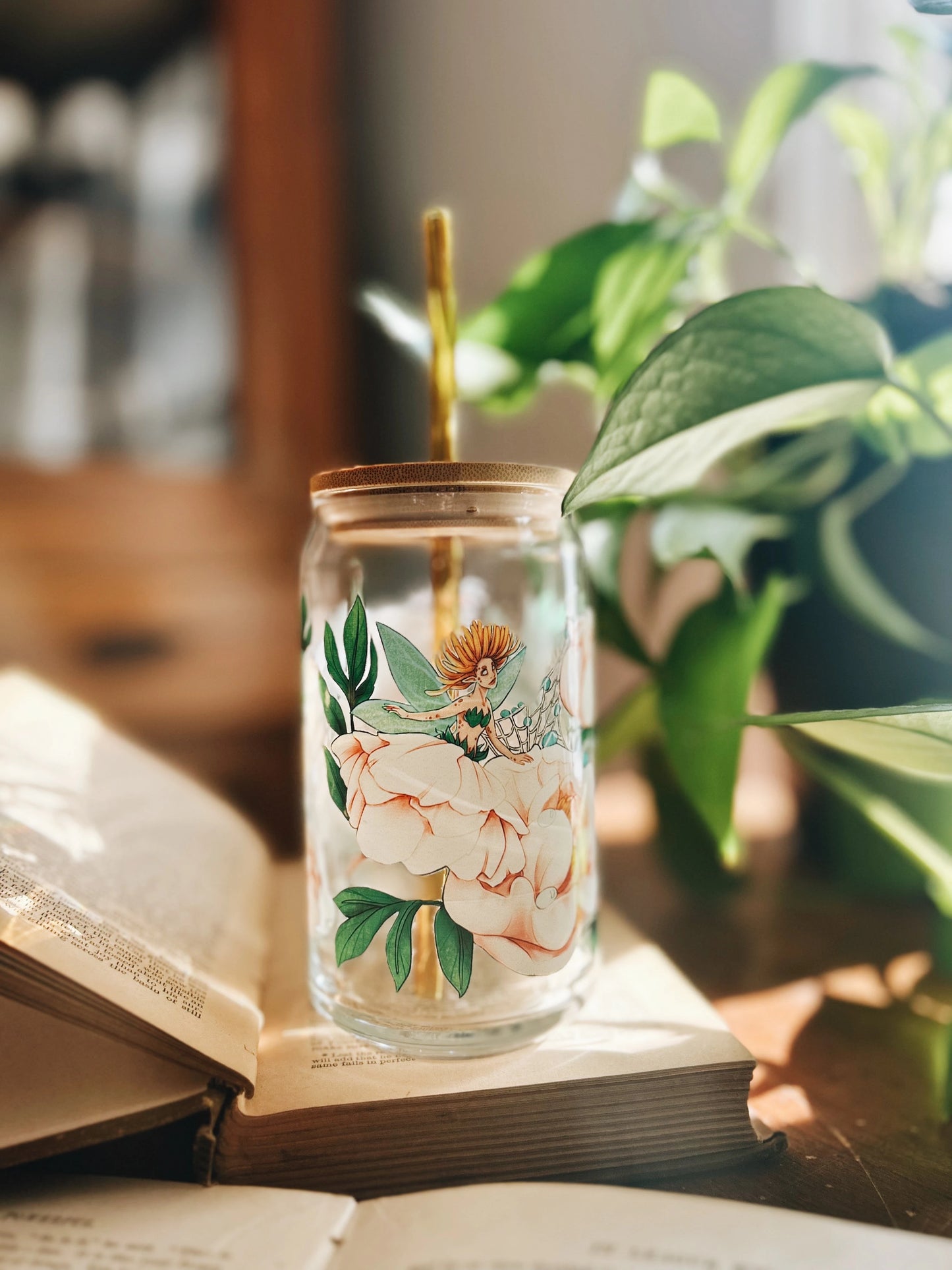 Peony Fey Glass Fablewood Goods