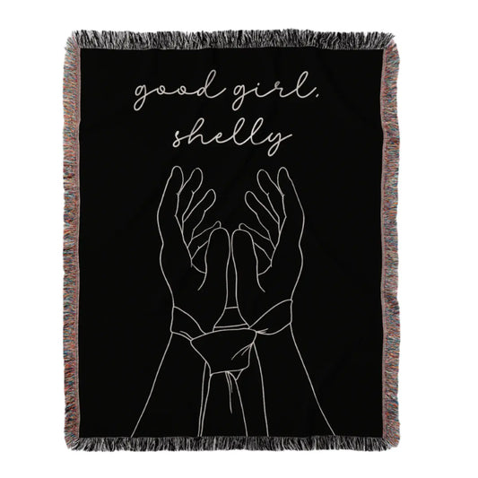 Personalized Dark Romance Submission Woven Blanket Offbeat Opulence