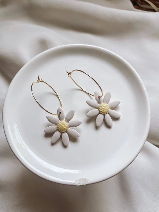 Placed by Grace - Daisy Hoops I Summer Wild Flower Collection The Secret Garden Bookery