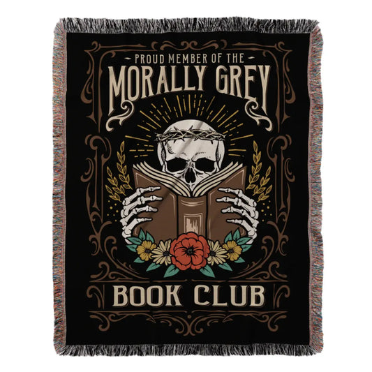 Proud Member of the Morally Grey Book Club – Woven Tapestry Blanket Offbeat Opulence