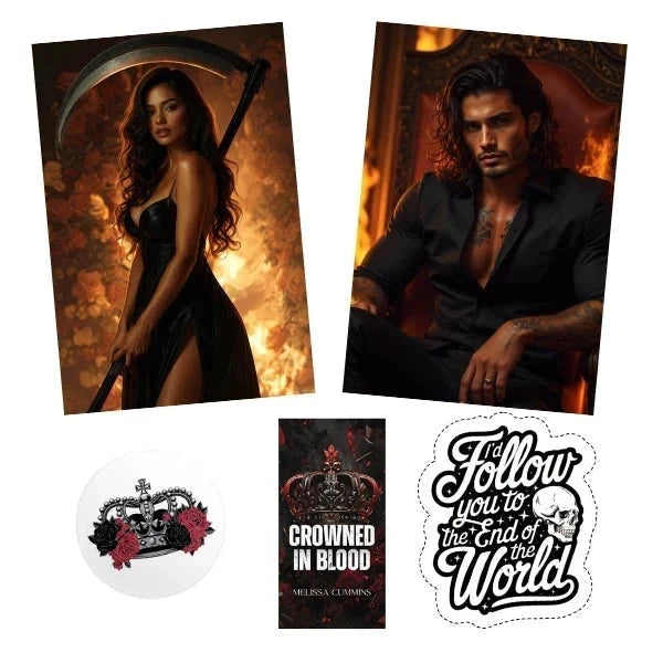 Crowned In Blood - Dark Mafia Age Gap Romance Paperback - Signed & Foiled Melissa Cummins