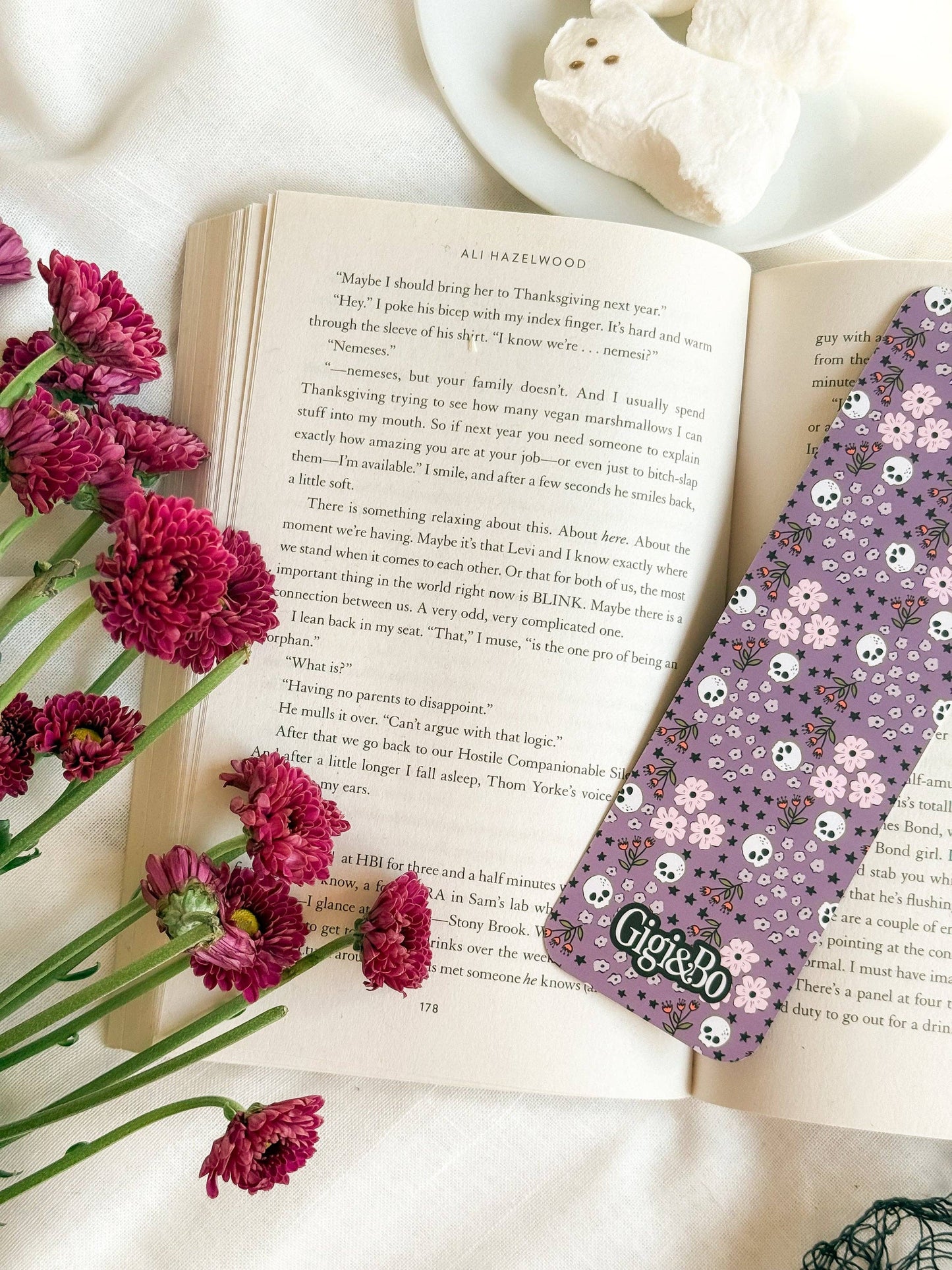 Skullflower Bookmark Smitten Booktique