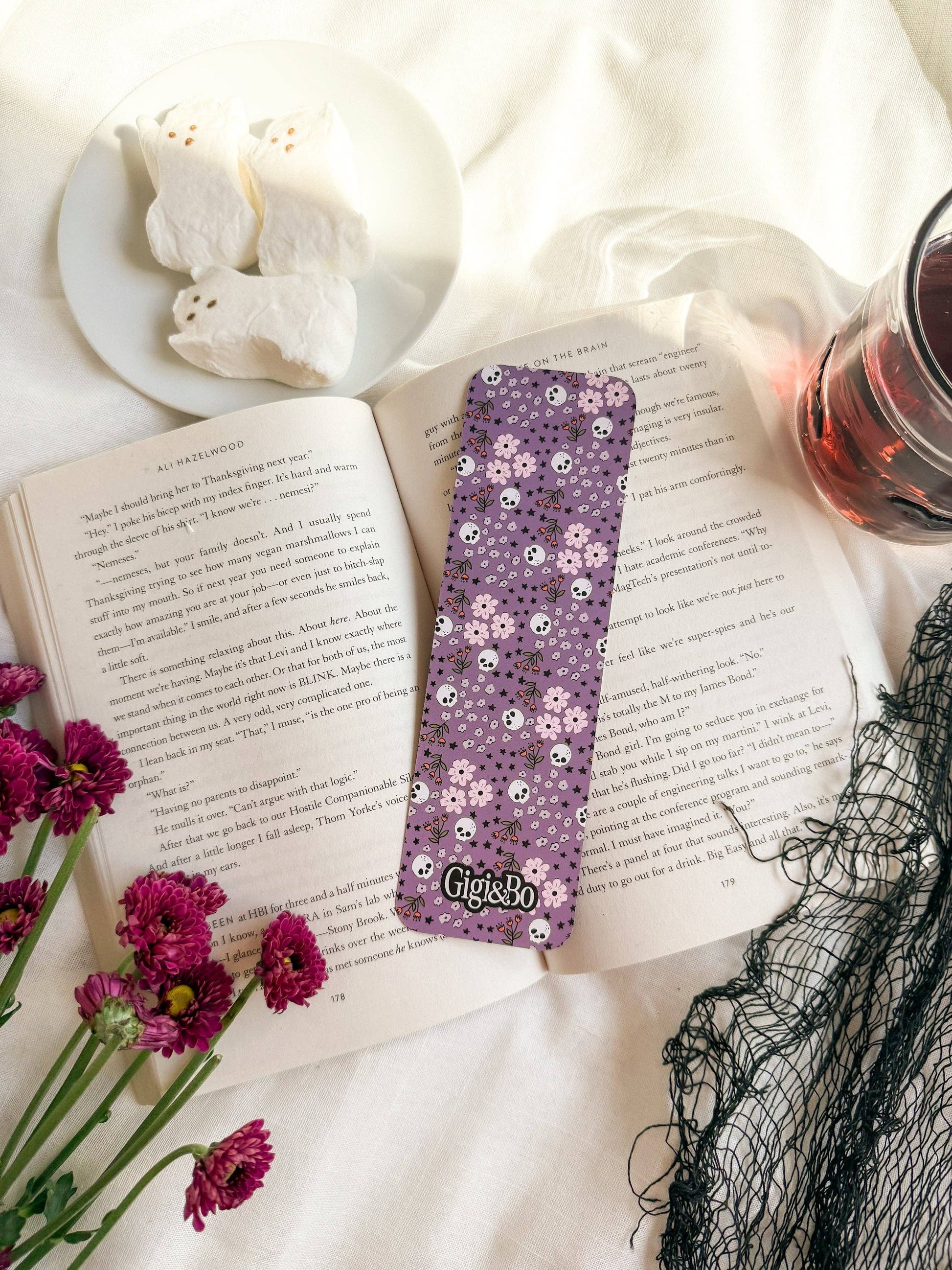 Skullflower Bookmark Smitten Booktique