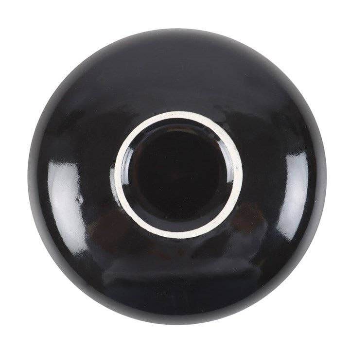 Snake & Flower Celestial Trinket Dish - Mystical White Serpent & Pink Flower Jewelry Holder, Gothic Home Decor & Witchy Accessories Water Moon Shop