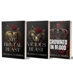 Three book covers from the 'My Brutal Beast' series by Melissa Cummins, displayed side-by-side on a clean white background.