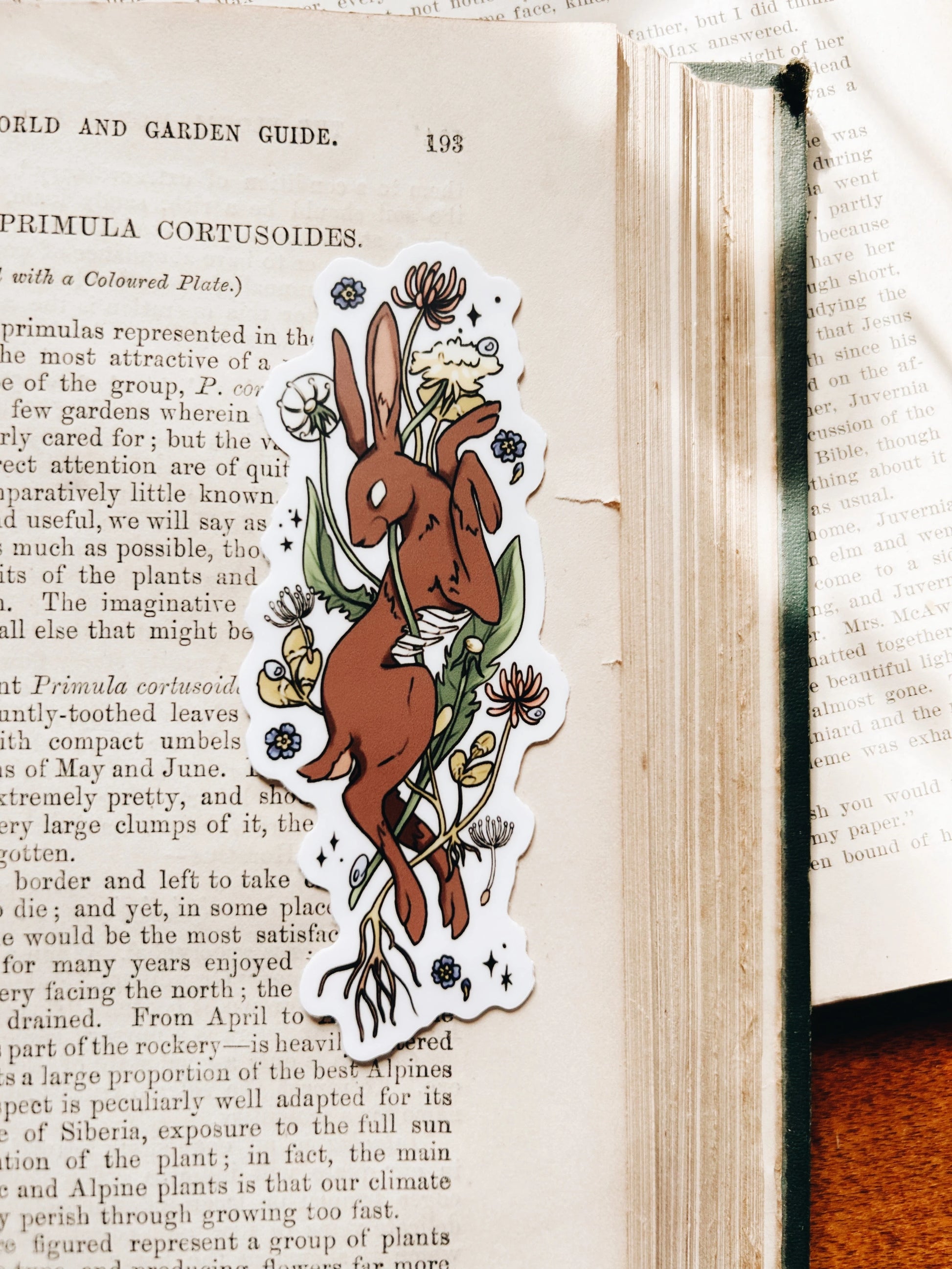 Spring Hare | Waterproof Vinyl Sticker | 4" Fablewood Goods