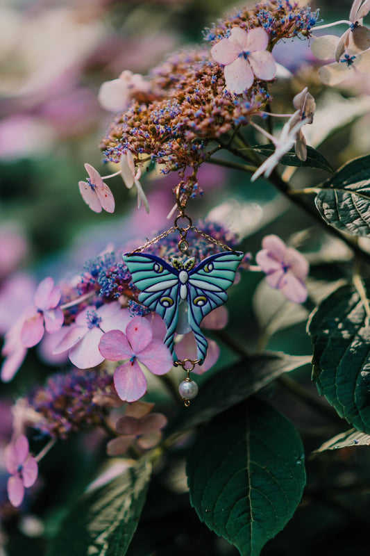 Sugar Bird Jewels - Luna Moths The Secret Garden Bookery