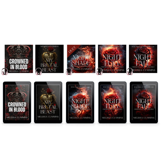 Collection of book covers by Melissa Cummins on a white background