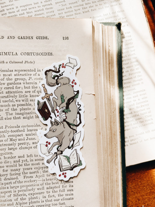 Winter Wolf | Waterproof Vinyl Sticker | 4" Fablewood Goods