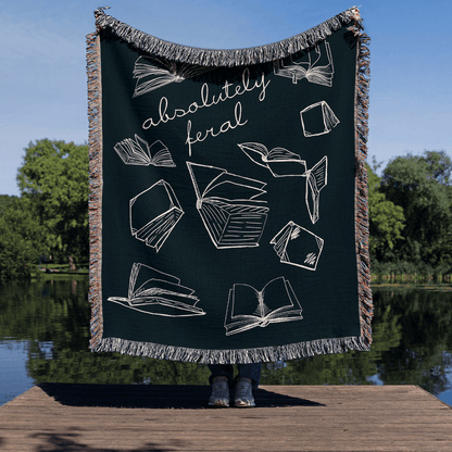 Absolutely Feral Woven Blanket – For Readers Who've Lost All Chill