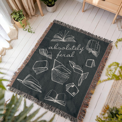 Absolutely Feral Woven Blanket – For Readers Who've Lost All Chill