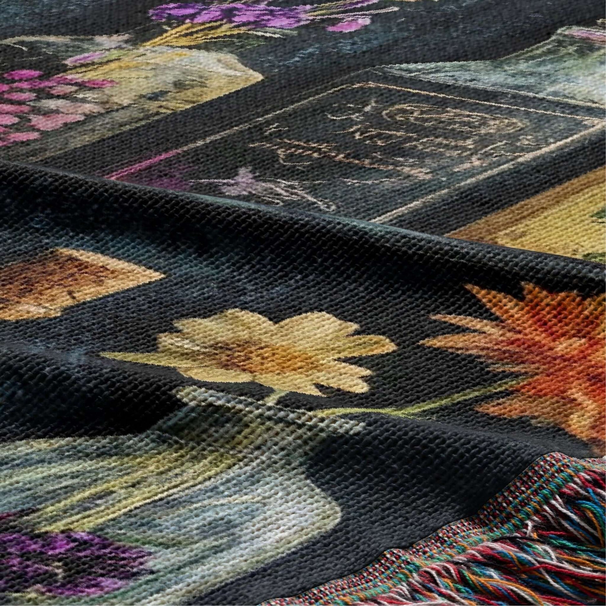 Apothecary Shelves Watercolor Woven Blanket Offbeat Opulence
