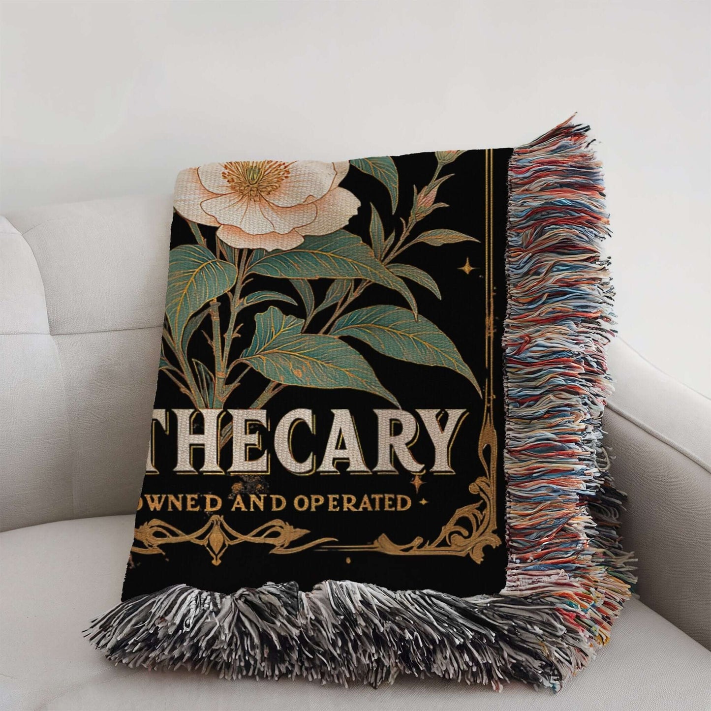 Aqua Tofana Apothecary Woven Blanket Offbeat Opulence