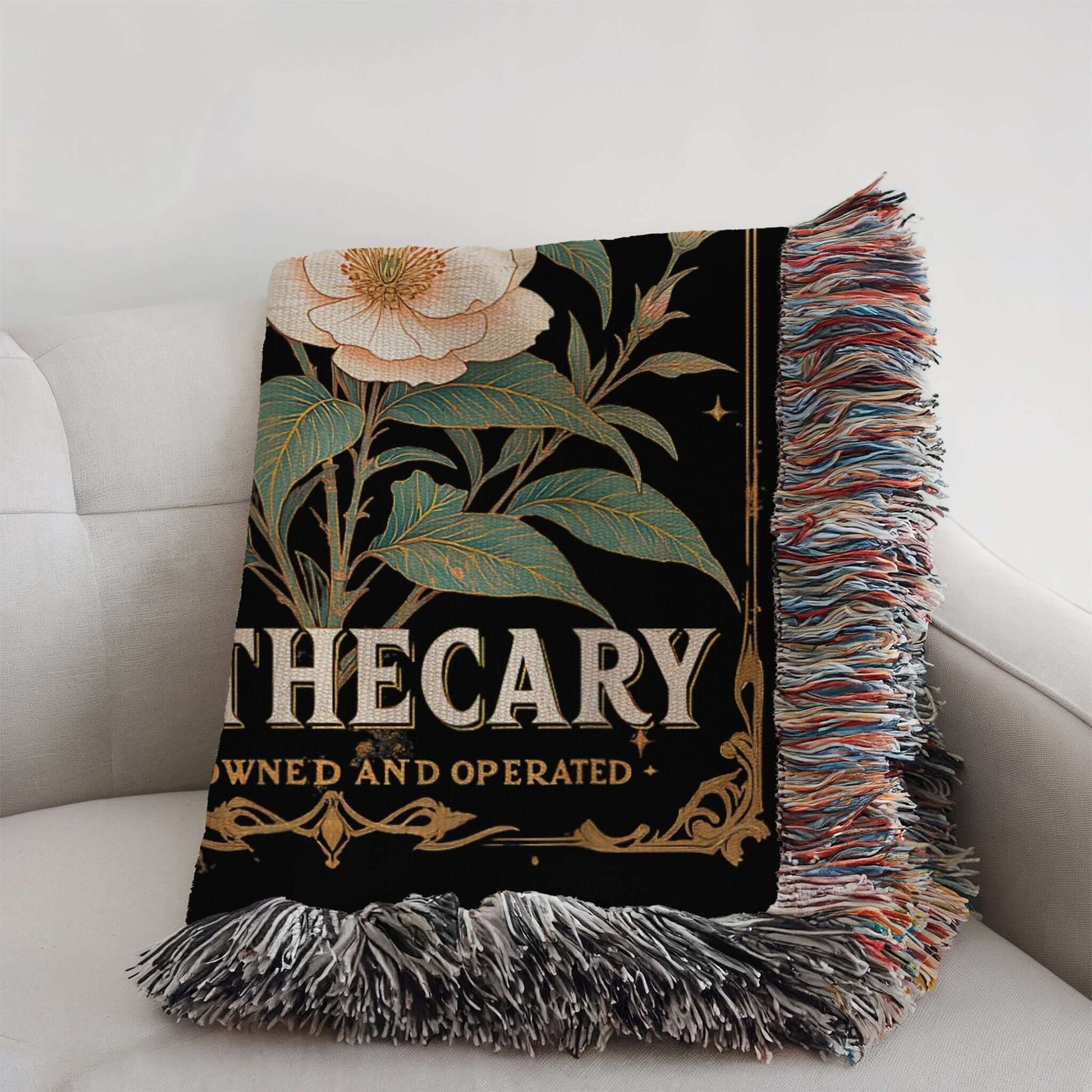 Aqua Tofana Apothecary Woven Blanket Offbeat Opulence