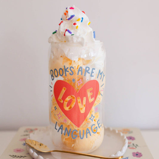 Pippi Post - Books Are My Love Language Glass Can