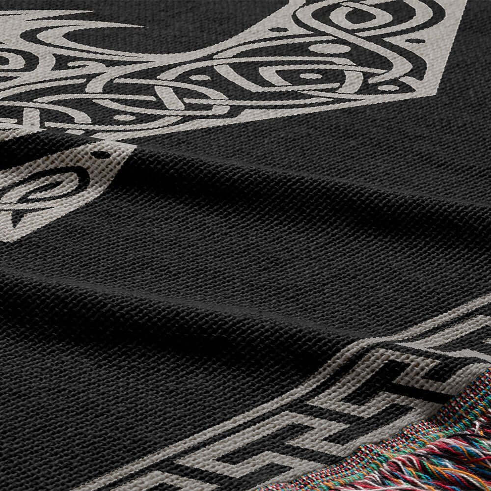 Dragon Seal Woven Blanket - A Legacy of Elder Power & Destiny Offbeat Opulence