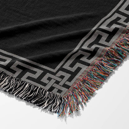 Dragon Seal Woven Blanket - A Legacy of Elder Power & Destiny Offbeat Opulence
