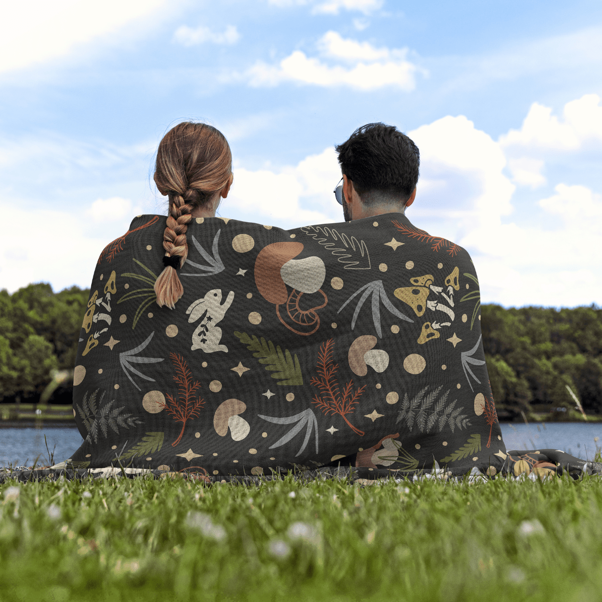 Enchanted Woodland Woven Blanket – A Cozy Escape Through A Mystical Forest Offbeat Opulence