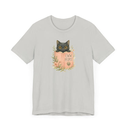 Eww People Black Cat T-Shirt – Bookish Anti-Social Reader Tee