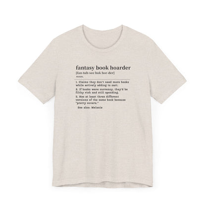 Fantasy Book Hoarder Definition T-Shirt – Personalized Book Collector Tee Offbeat Opulence