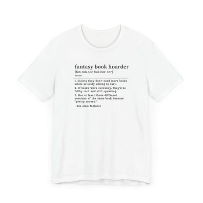 Fantasy Book Hoarder Definition T-Shirt – Personalized Book Collector Tee Offbeat Opulence