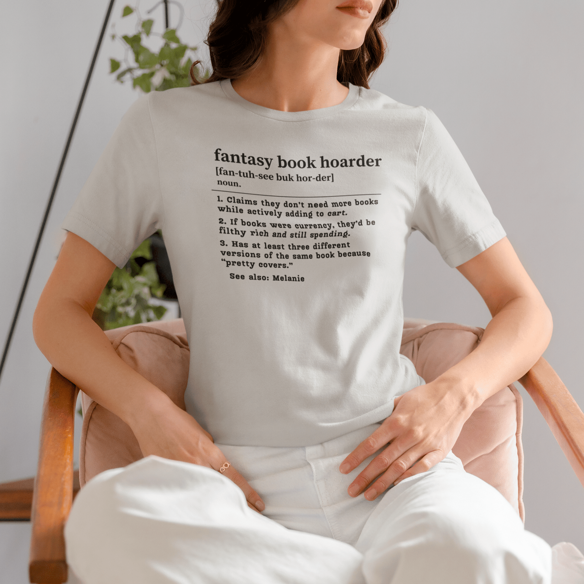 Fantasy Book Hoarder Definition T-Shirt – Personalized Book Collector Tee Offbeat Opulence