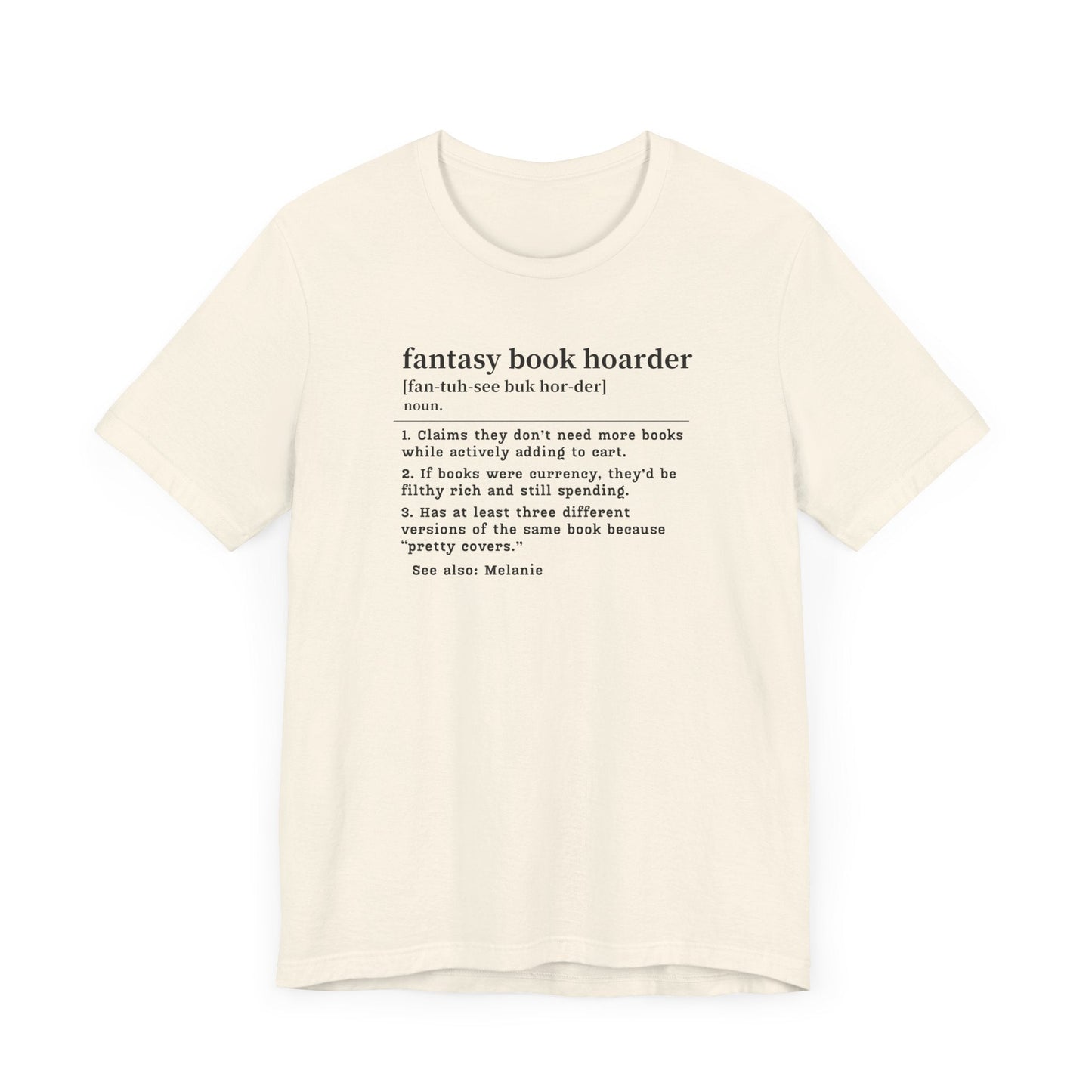 Fantasy Book Hoarder Definition T-Shirt – Personalized Book Collector Tee Offbeat Opulence