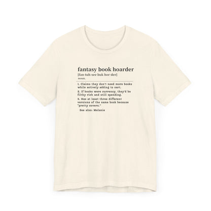 Fantasy Book Hoarder Definition T-Shirt – Personalized Book Collector Tee Offbeat Opulence