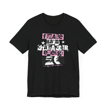 Female Main Character Energy – Retro ’80s Punk Tee