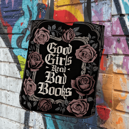 Good Girls Read Bad Books Dark Romance Woven Tote Offbeat Opulence