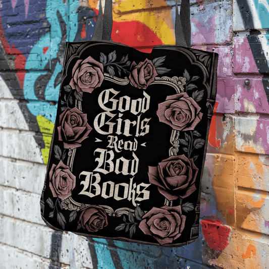 Good Girls Read Bad Books Dark Romance Woven Tote Offbeat Opulence