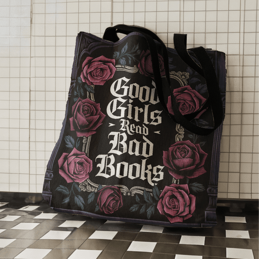 Good Girls Read Bad Books Dark Romance Woven Tote Offbeat Opulence