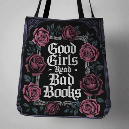 Good Girls Read Bad Books Dark Romance Woven Tote Offbeat Opulence