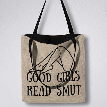 Good Girls Read Smut Woven Tote Bag Offbeat Opulence