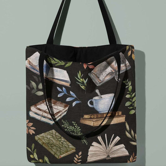 Literary Spell Woven Tapestry Tote – For Book Lovers & Dreamers Offbeat Opulence
