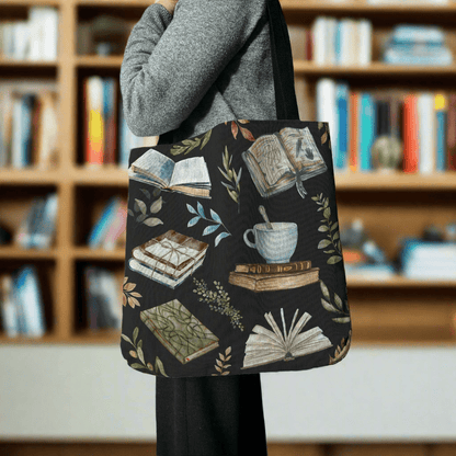 Literary Spell Woven Tapestry Tote – For Book Lovers & Dreamers Offbeat Opulence