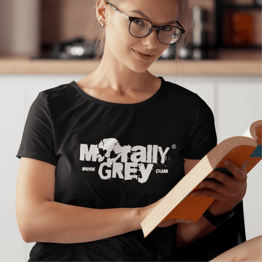 Morally Grey Book Club T-Shirt – Gritty Skull Logo Edition Offbeat Opulence