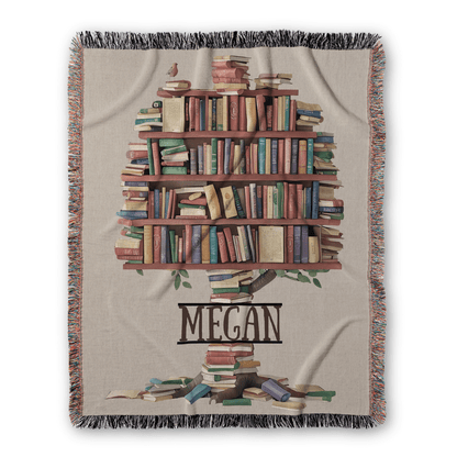 Personalized Book Tree Blanket – A Cozy Tribute to Your TBR Roots Offbeat Opulence