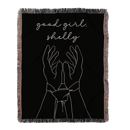 Personalized Dark Romance Submission Woven Blanket Offbeat Opulence