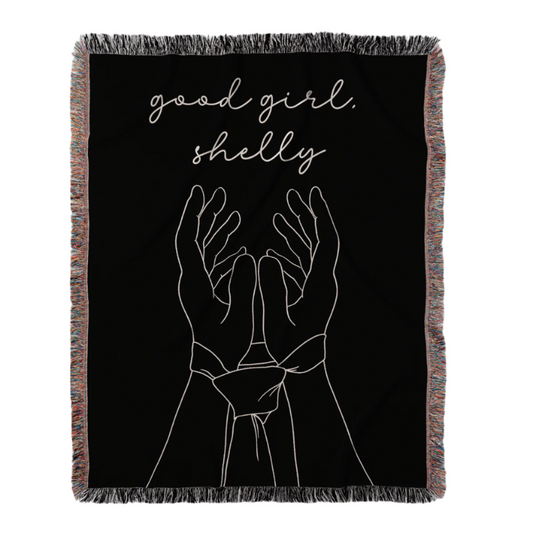 Personalized Dark Romance Submission Woven Blanket Offbeat Opulence